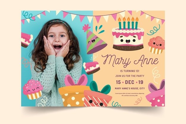 birthday invitation card for kids