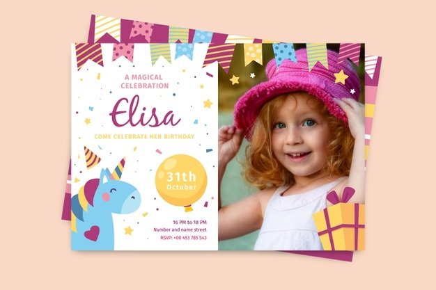 birthday invitation card for kids