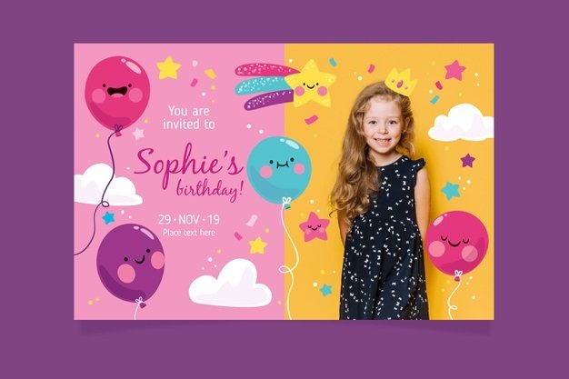 birthday invitation card for kids
